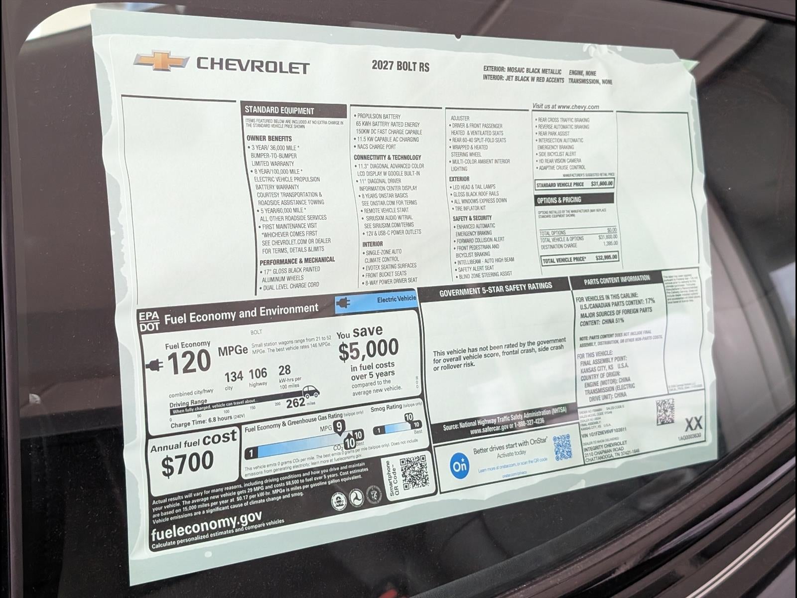 2027 Chevrolet Bolt RS