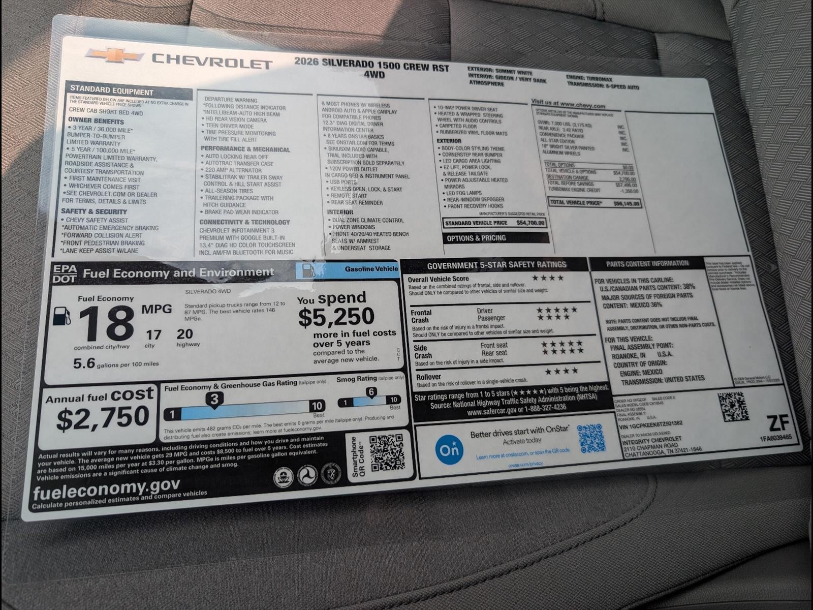 2026 Chevrolet Silverado 1500 RST