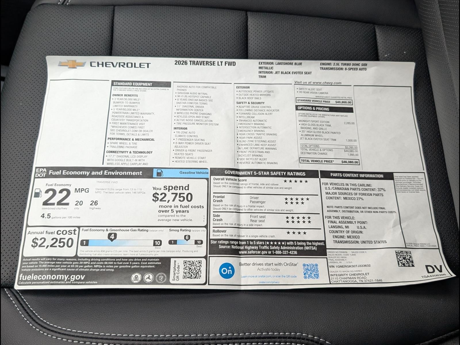 2026 Chevrolet Traverse LT