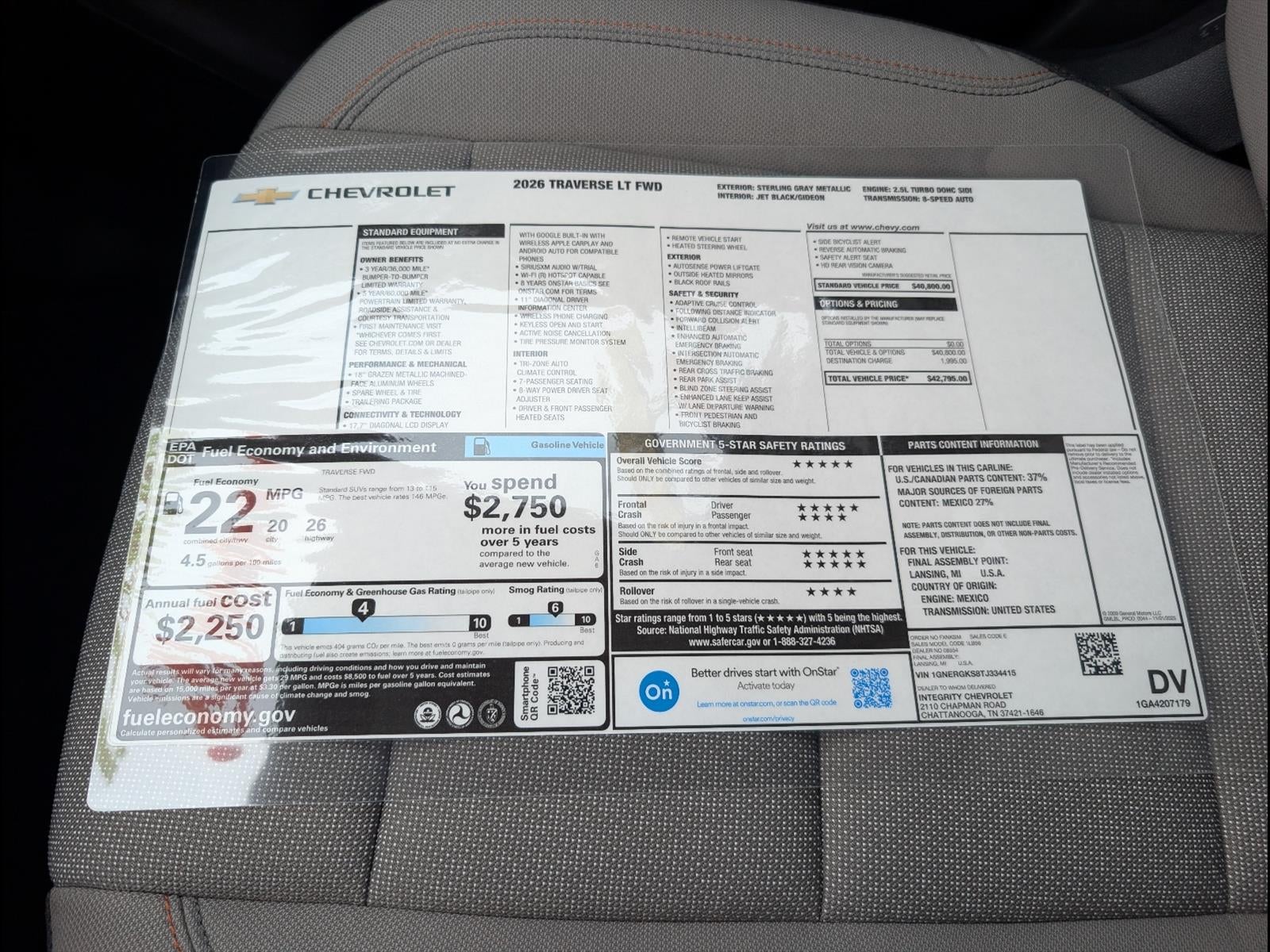 2026 Chevrolet Traverse LT