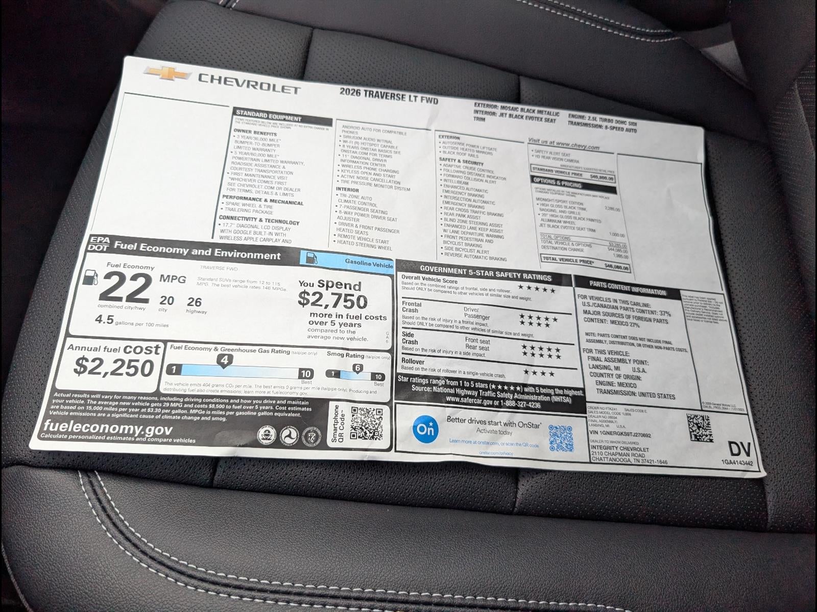 2026 Chevrolet Traverse LT