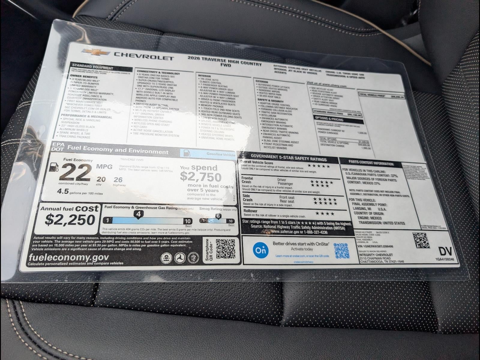 2026 Chevrolet Traverse High Country