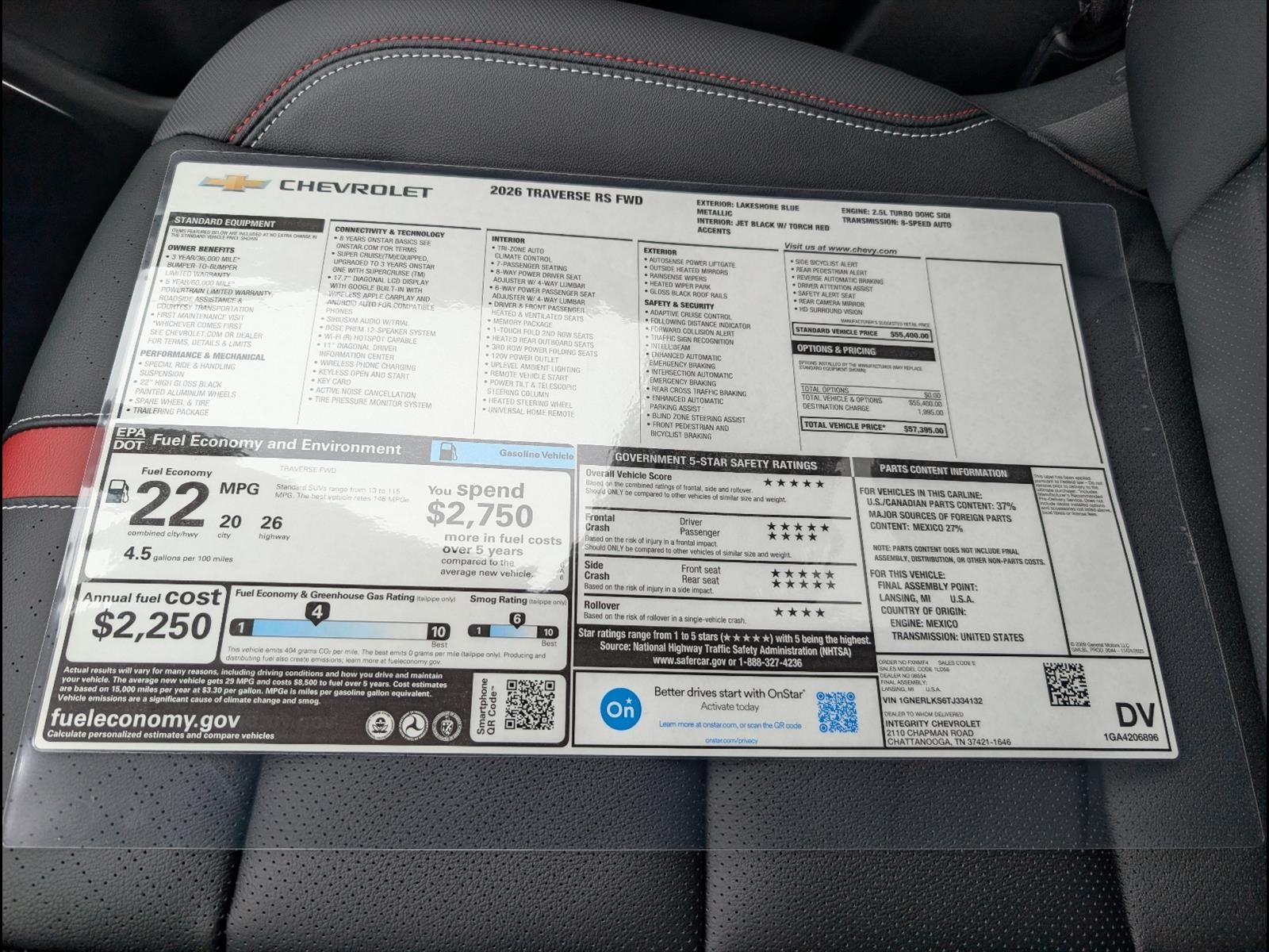 2026 Chevrolet Traverse RS