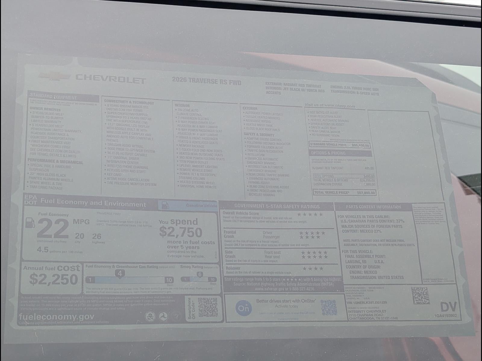 2026 Chevrolet Traverse RS