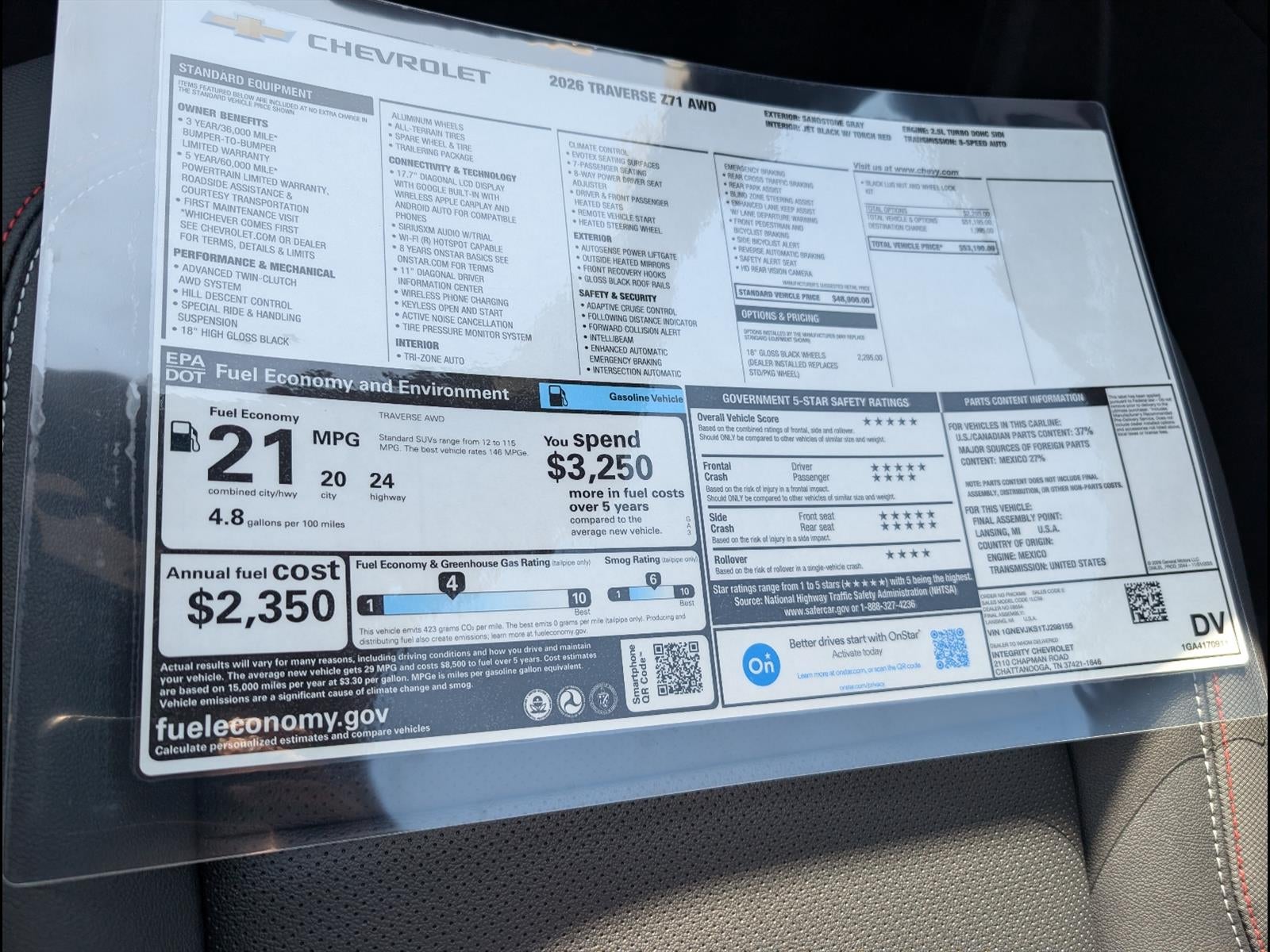 2026 Chevrolet Traverse Z71