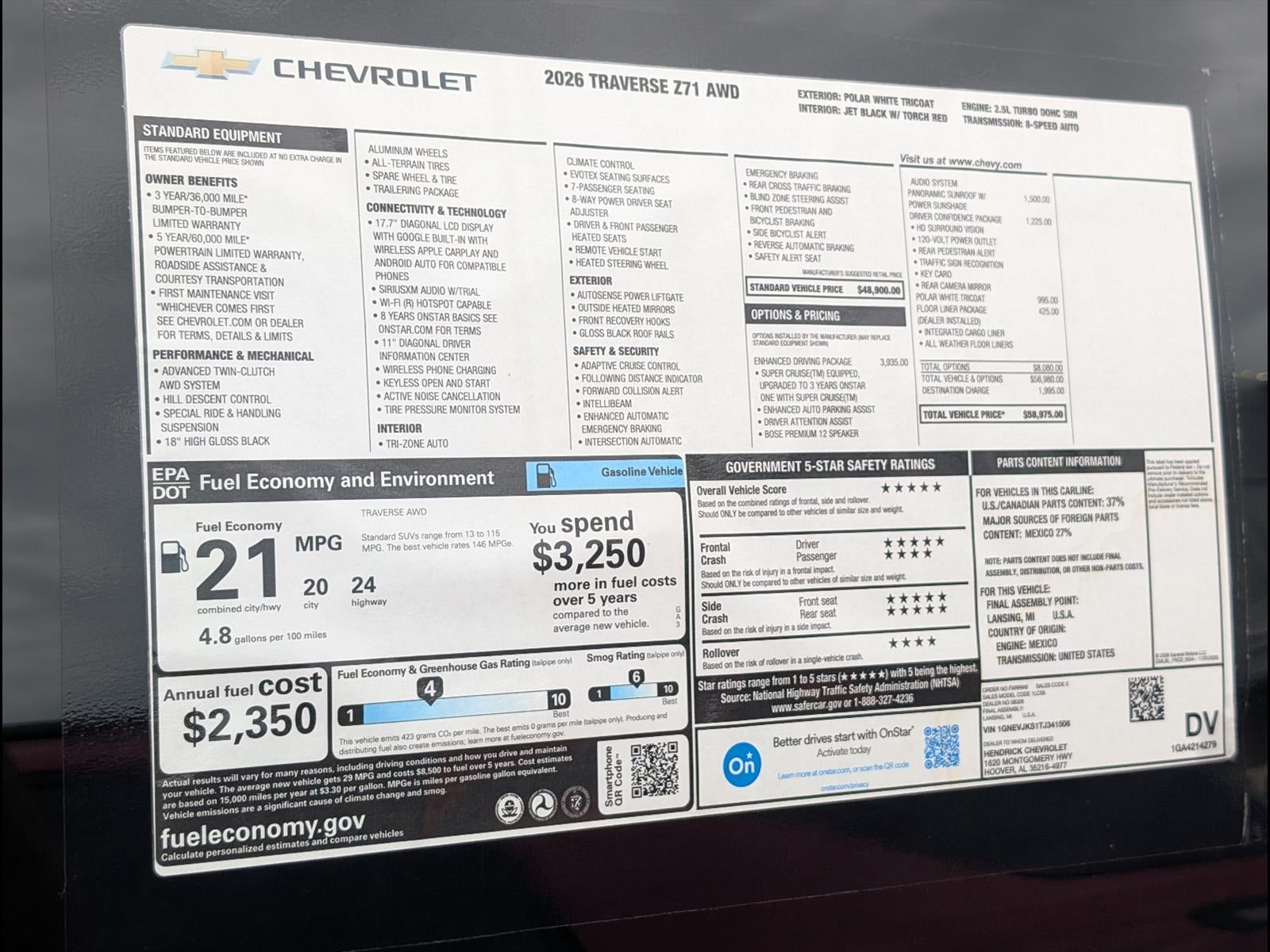 2026 Chevrolet Traverse Z71