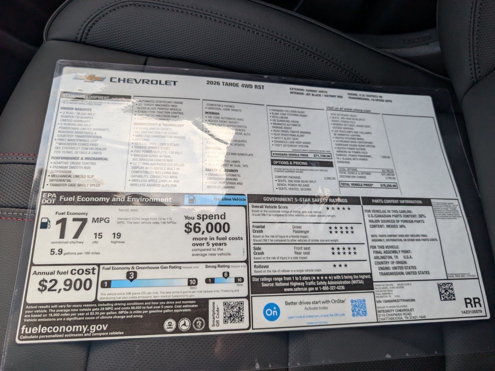 2026 Chevrolet Tahoe RST