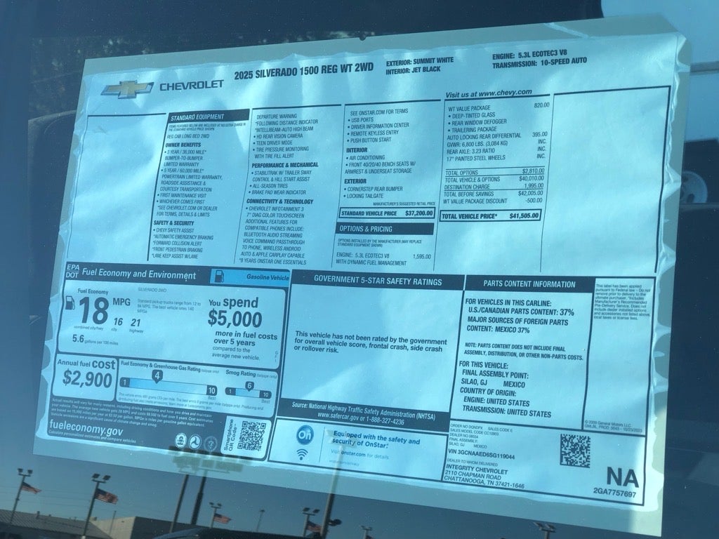 2025 Chevrolet Silverado 1500 WT