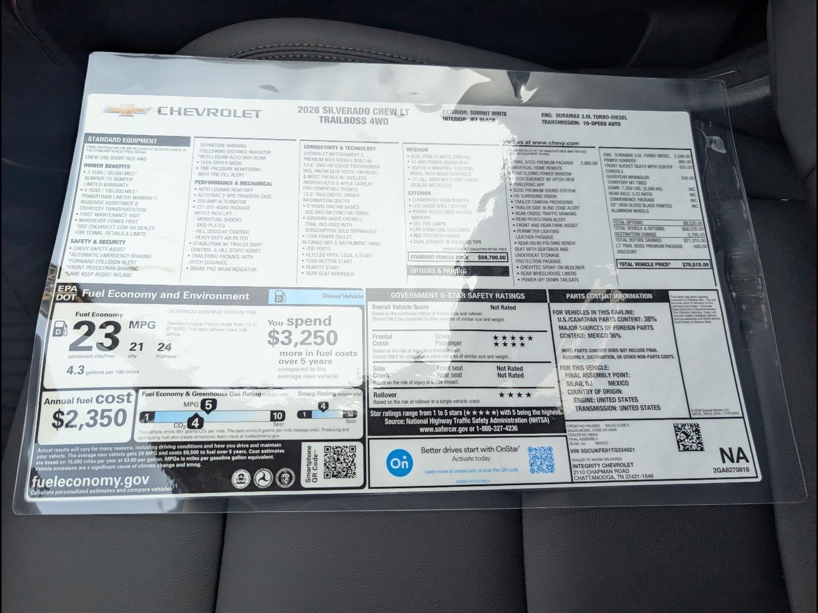 2026 Chevrolet Silverado 1500 LT Trail Boss