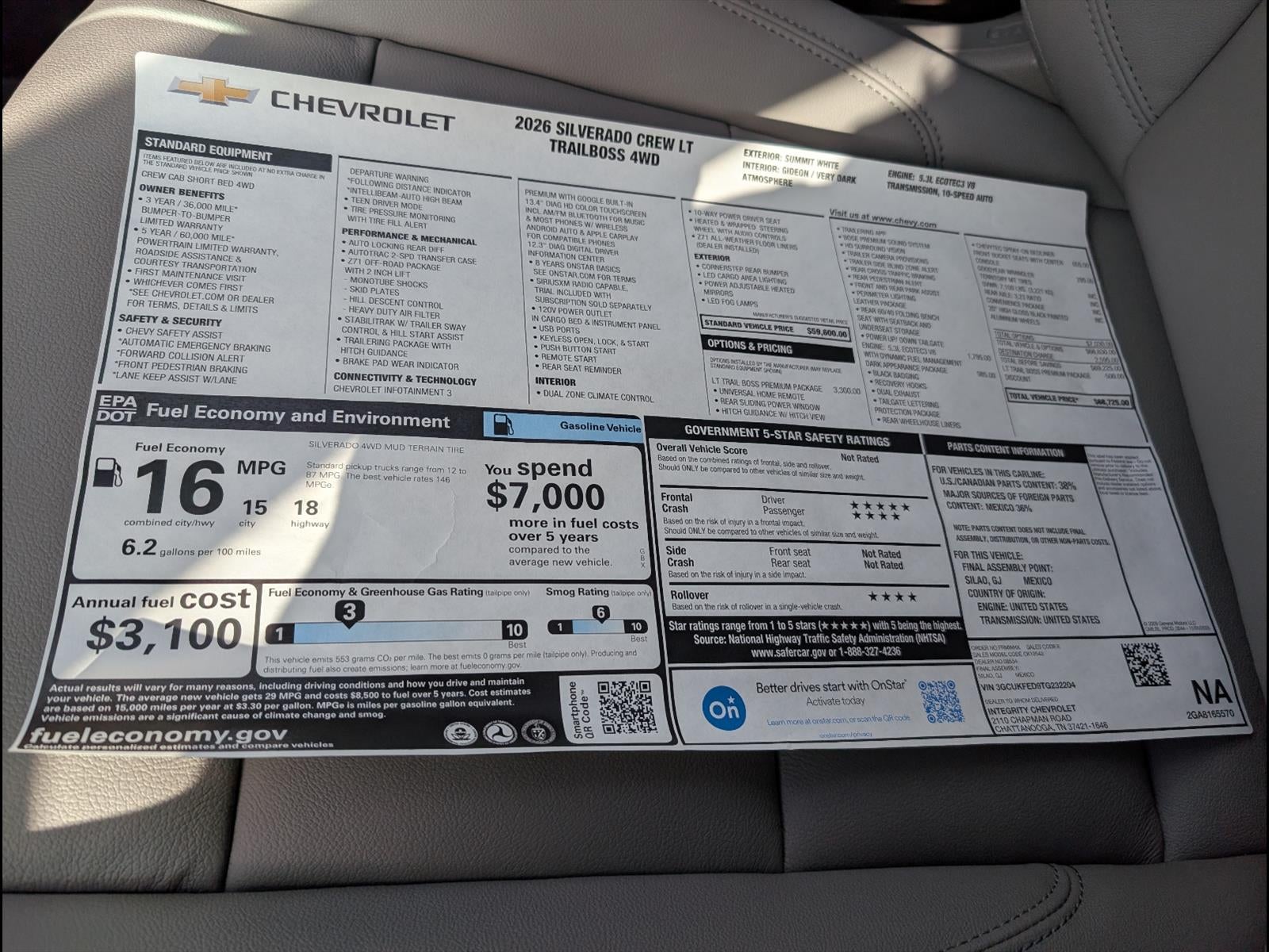 2026 Chevrolet Silverado 1500 LT Trail Boss