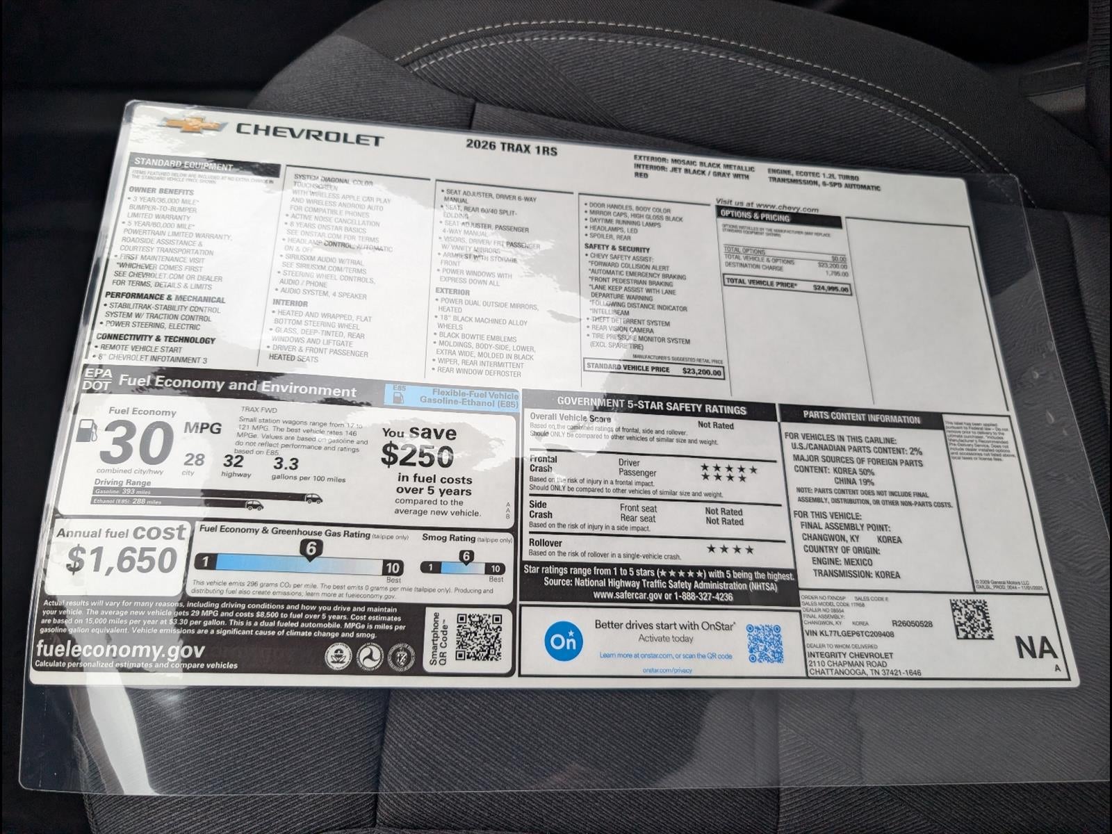 2026 Chevrolet Trax 1RS