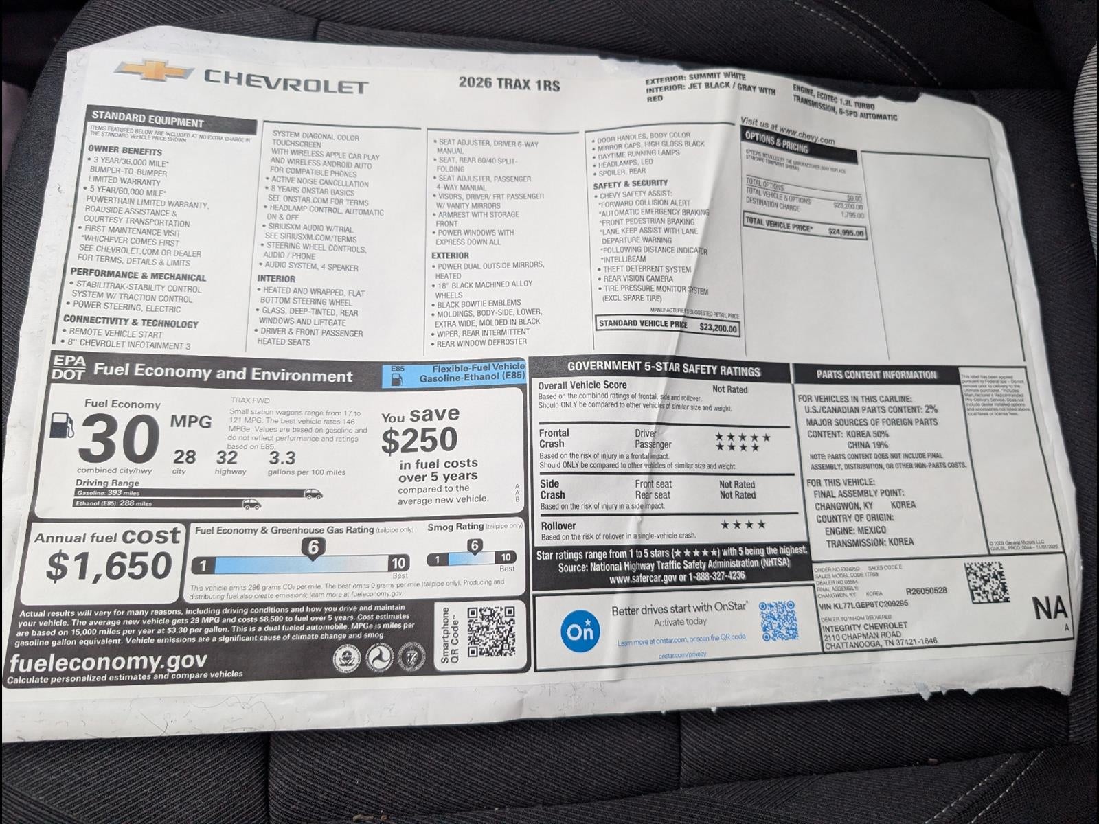 2026 Chevrolet Trax 1RS