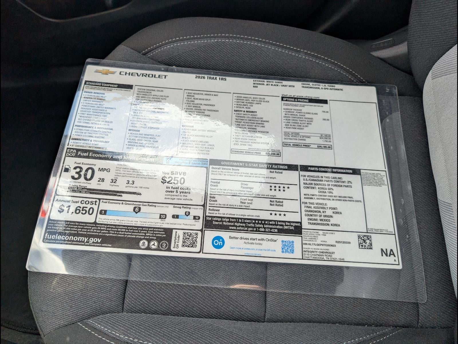 2026 Chevrolet Trax 1RS