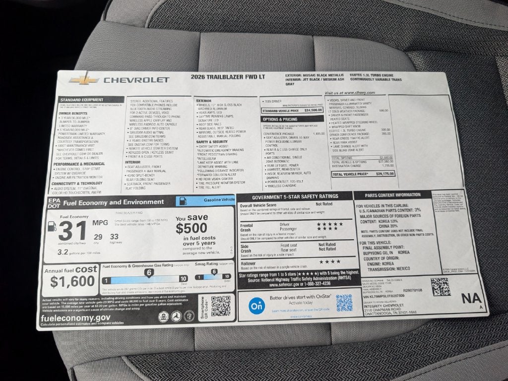 2026 Chevrolet Trailblazer LT