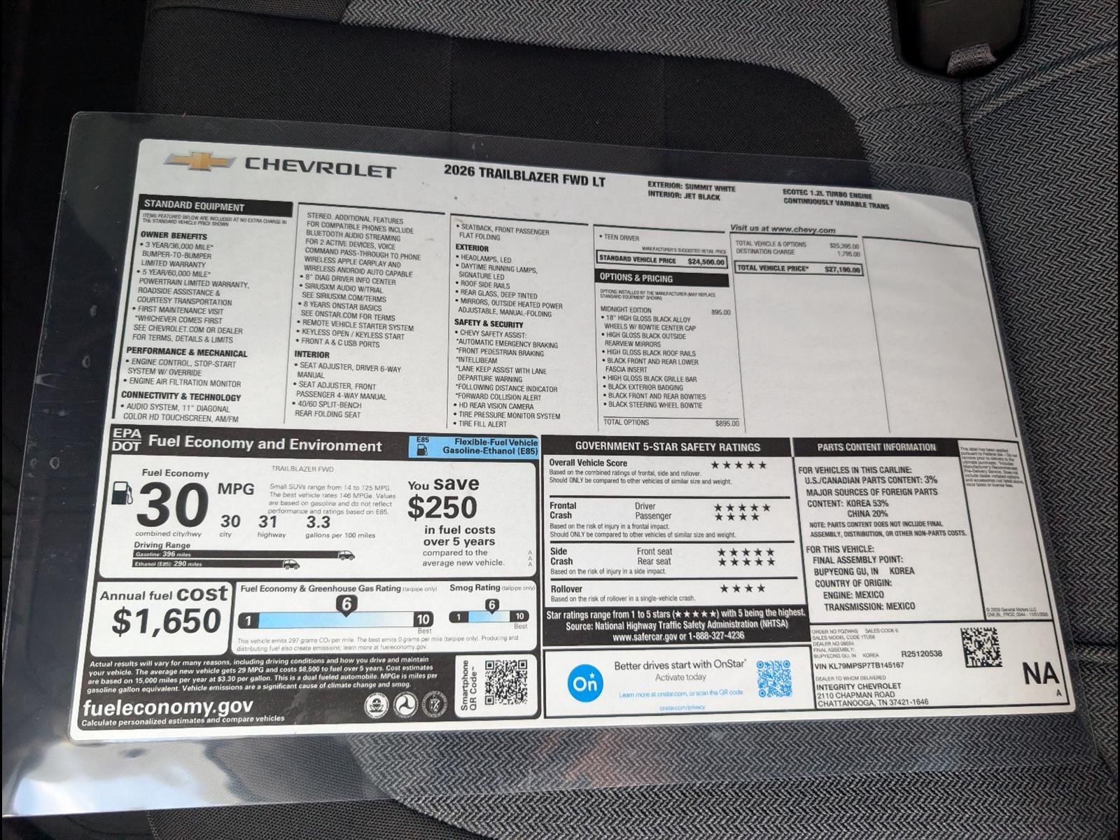 2026 Chevrolet Trailblazer LT