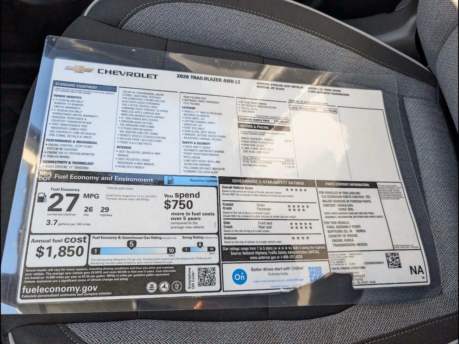 2026 Chevrolet Trailblazer LT