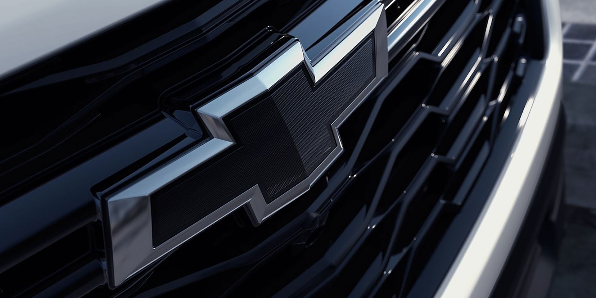 Chevrolet car emblem in close-up